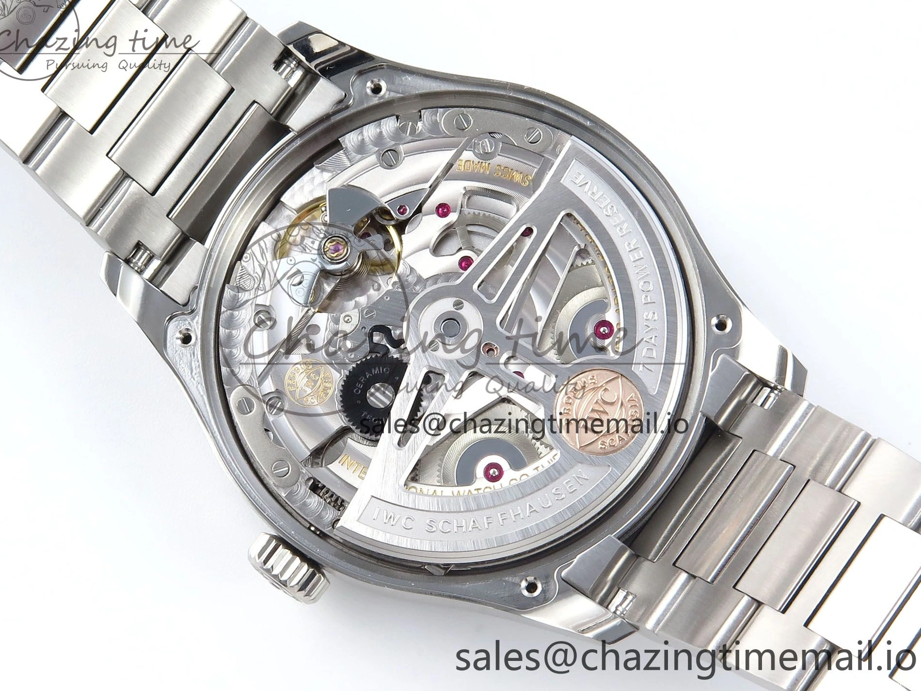 MIROTIME 0306 FashionForward Portugieser Auto IWC0562D APSF 1:1 Best Edition Light Blue Dial on SS Bracelet A 6994